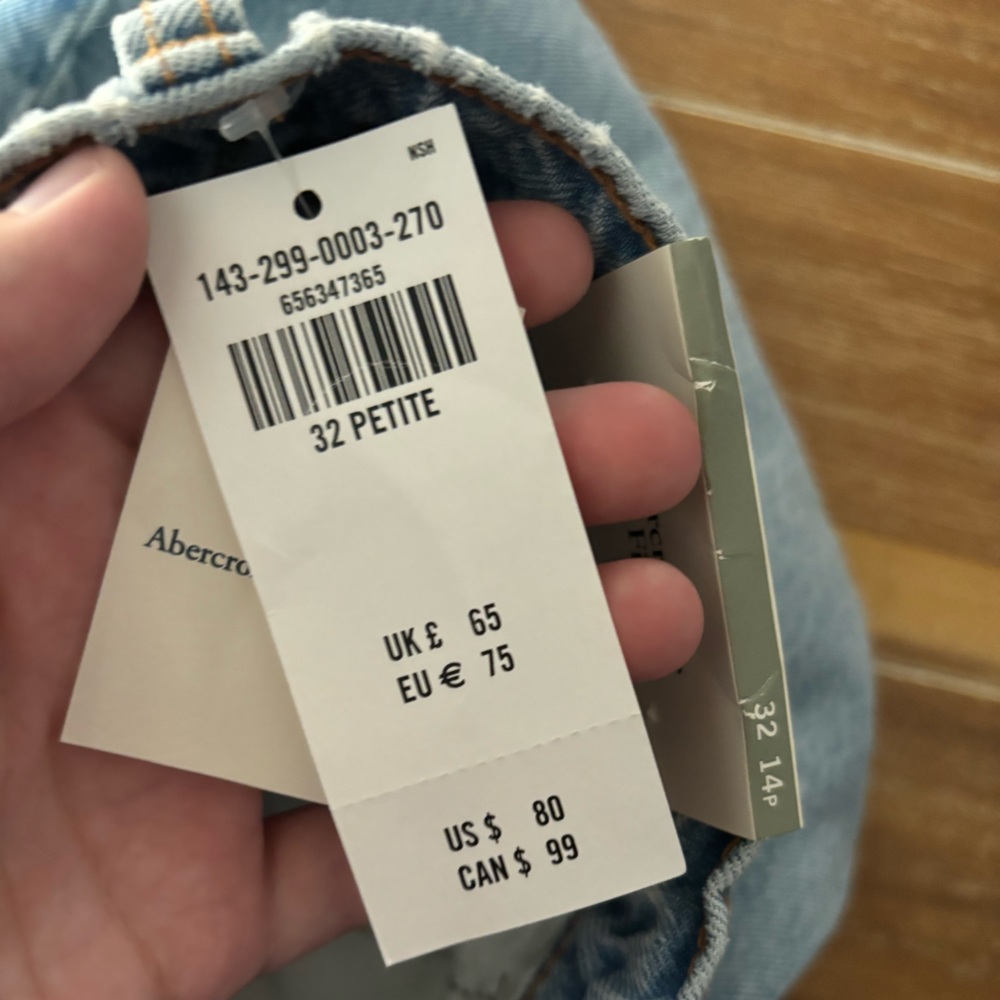 NWT Abercrombie Denim Midi Skirt 32P - Picture 4 of 8